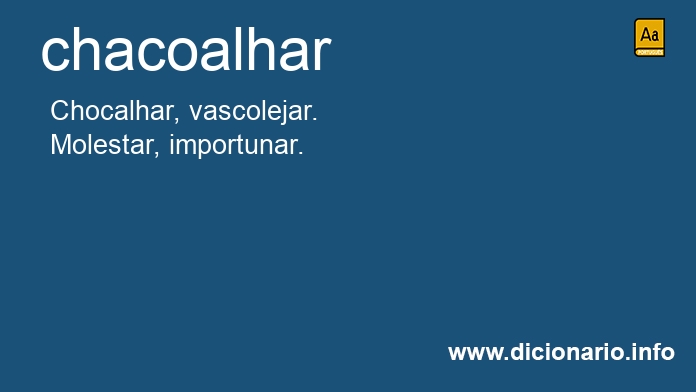 Significado de chacoalhar