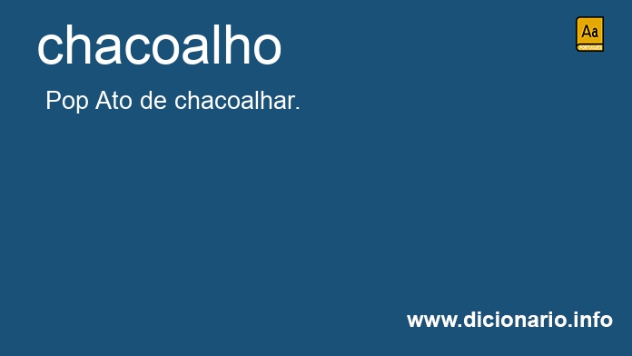 Significado de chacoalho