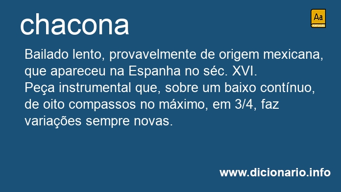 Significado de chacona