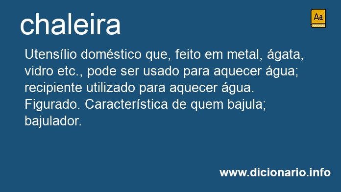 Significado de chaleira