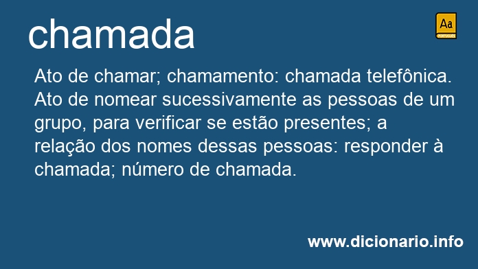 Significado de chamada