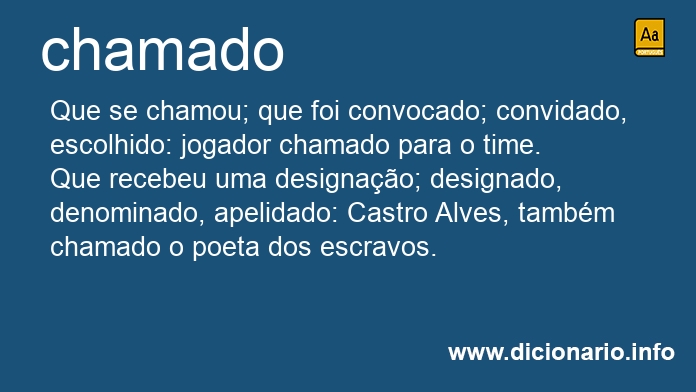 Significado de chamado