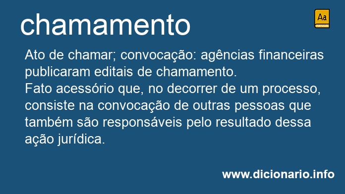 Significado de chamamento