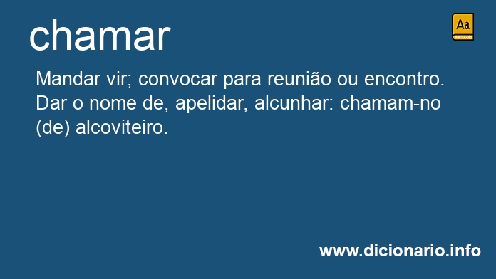 Significado de chamarem