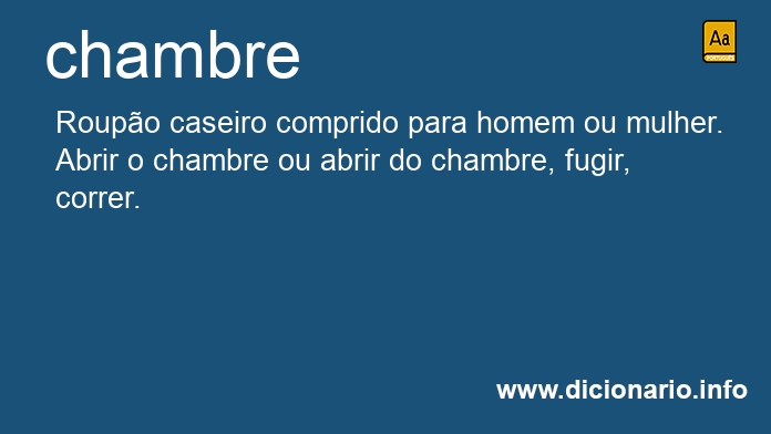 Significado de chambra