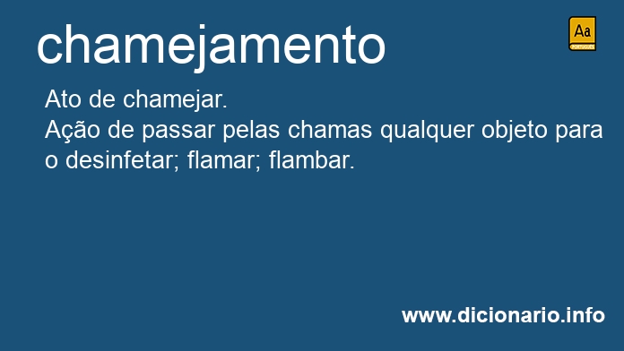 Significado de chamejamento