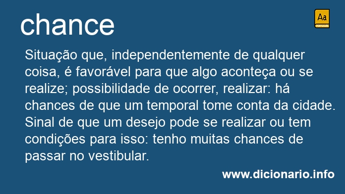 Significado de chance