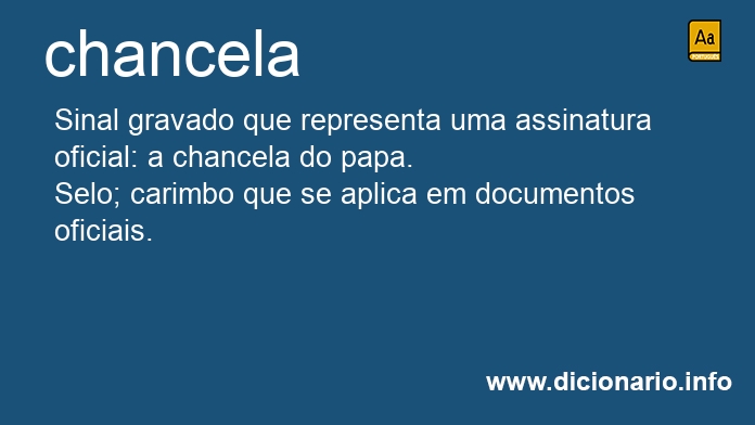 Significado de chancela