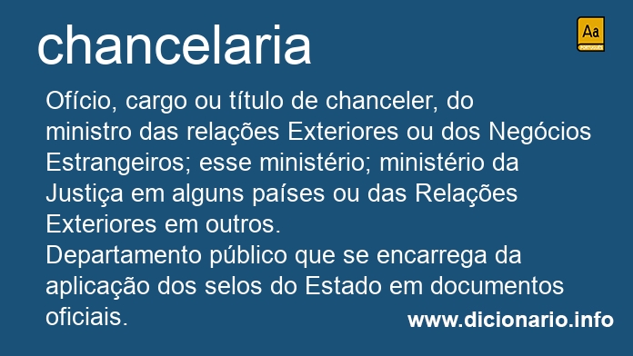 Significado de chancelaria