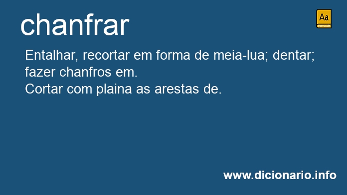 Significado de chanfrar
