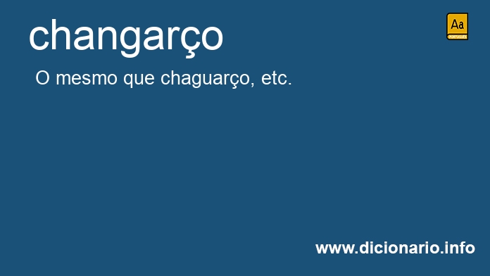 Significado de changaro