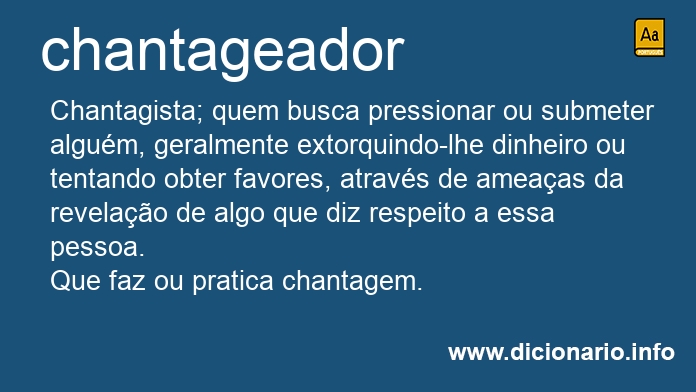 Significado de chantageador