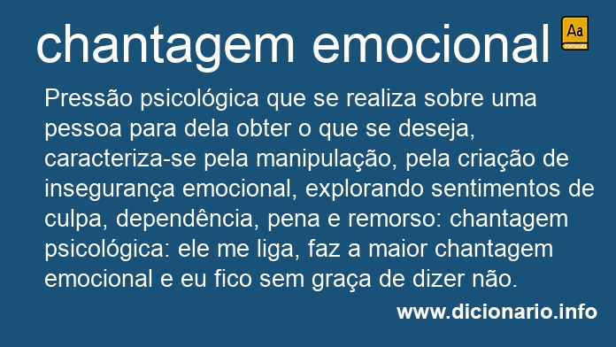 Significado de chantagem emocional