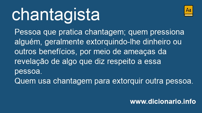 Significado de chantagista