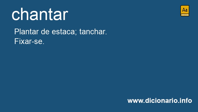 Significado de chantar