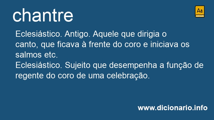 Significado de chantre