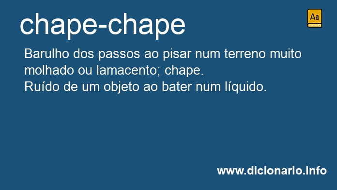 Significado de chape-chape