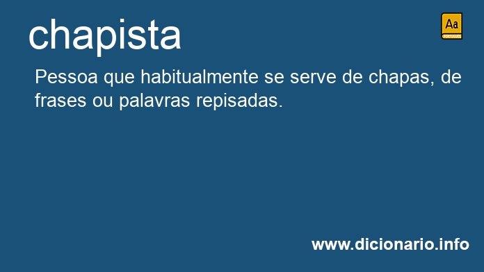 Significado de chapista
