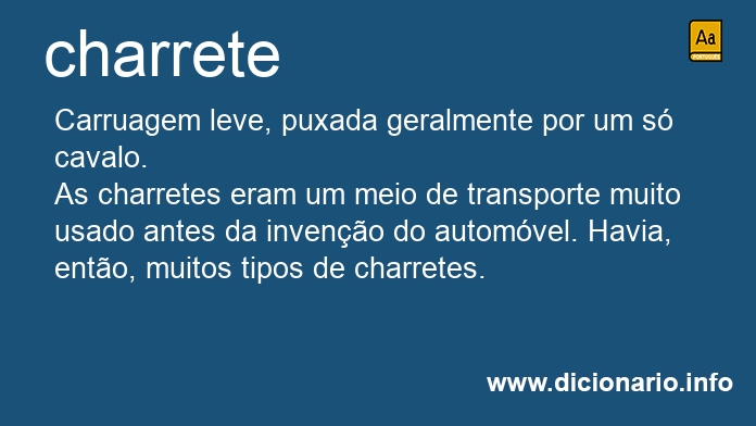 Significado de charretes