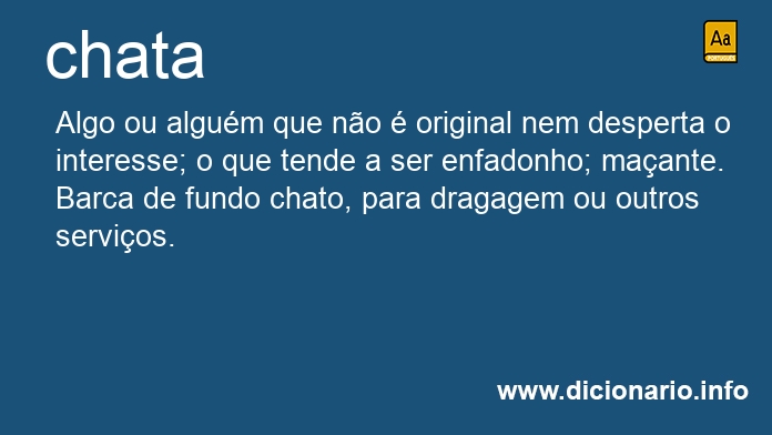 Significado de chatas