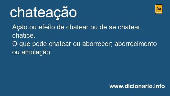 Significado de chateao