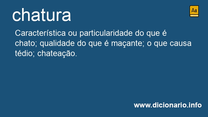 Significado de chatura