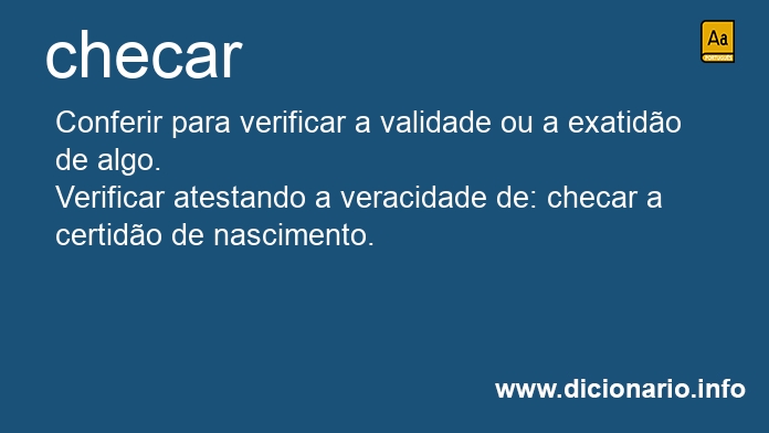 Significado de checareis