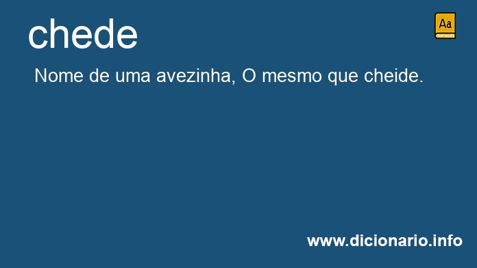 Significado de chede