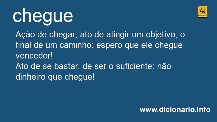 Significado de chegue