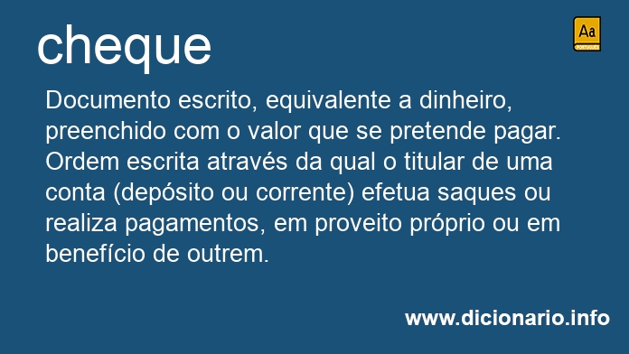 Significado de Cheque