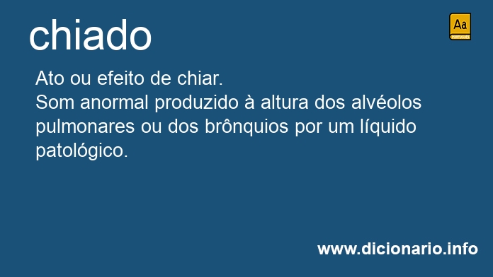 Significado de chiados