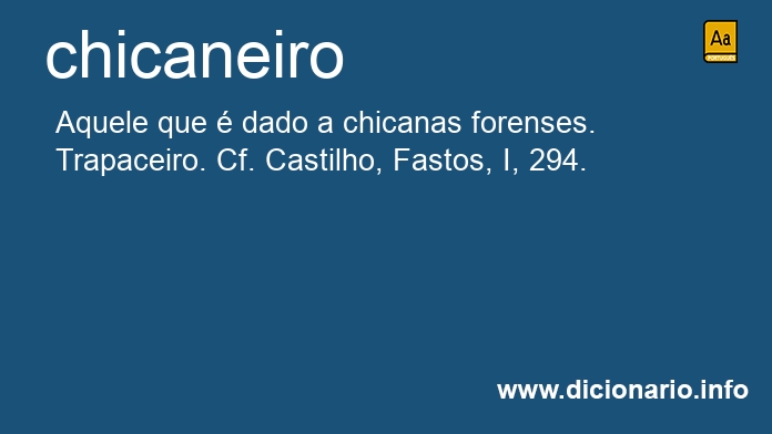 Significado de chicaneiro
