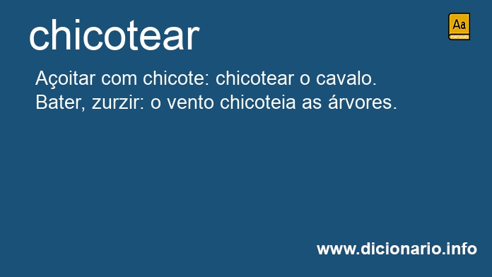 Significado de chicotear