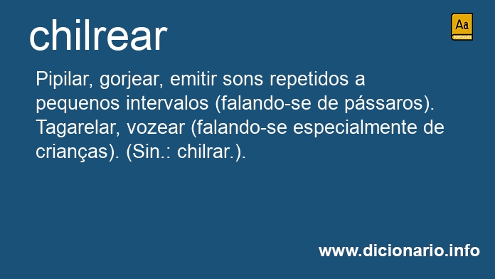 Significado de chilreado