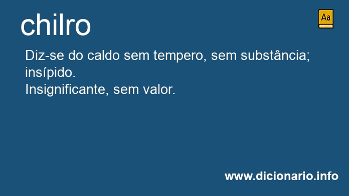 Significado de chilro