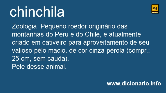 Significado de chinchila