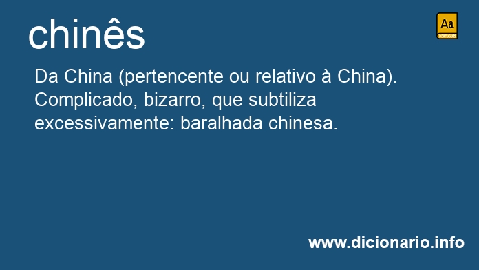 Significado de chinesa