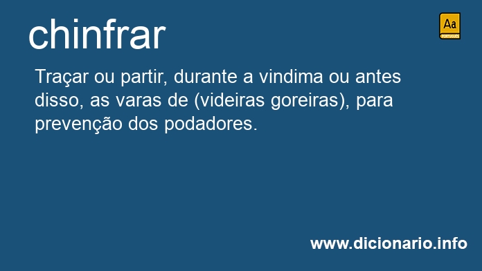 Significado de chinfrar
