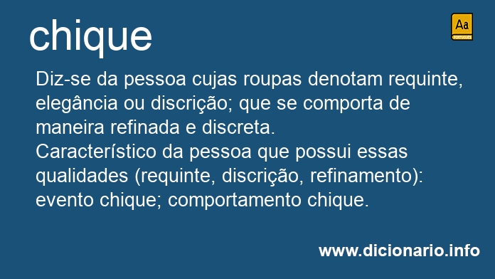 Significado de chique