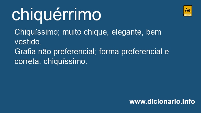 Significado de chiqurrimo