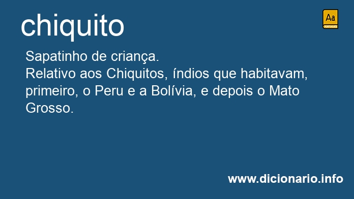 Significado de chiquito