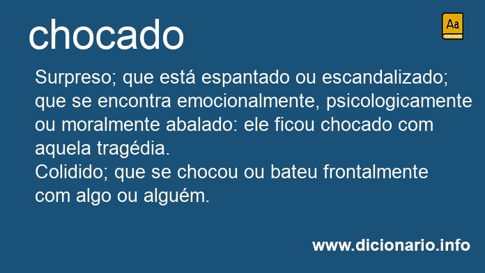 Significado de chocado