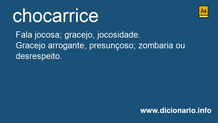 Significado de chocarrice