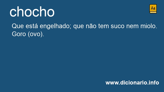 Significado de chocho