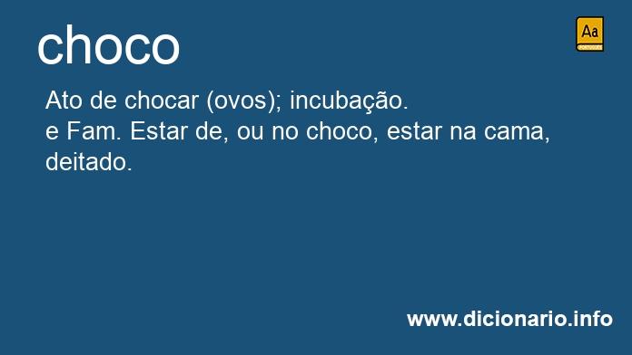 Significado de choco