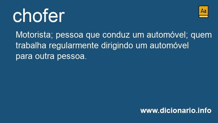 Significado de chofer