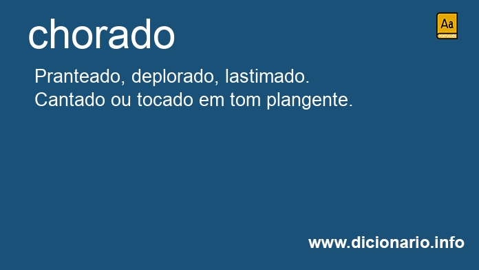 Significado de chorada
