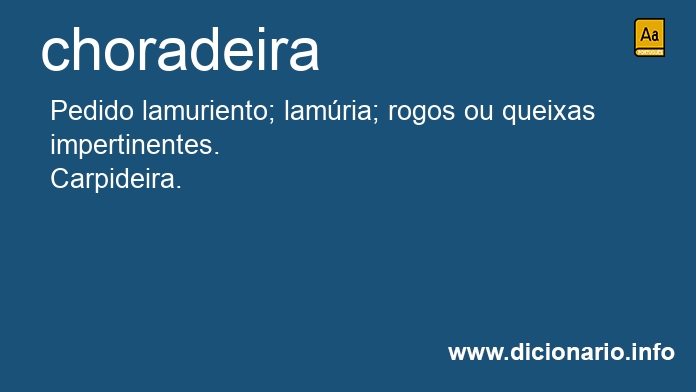 Significado de choradeiras