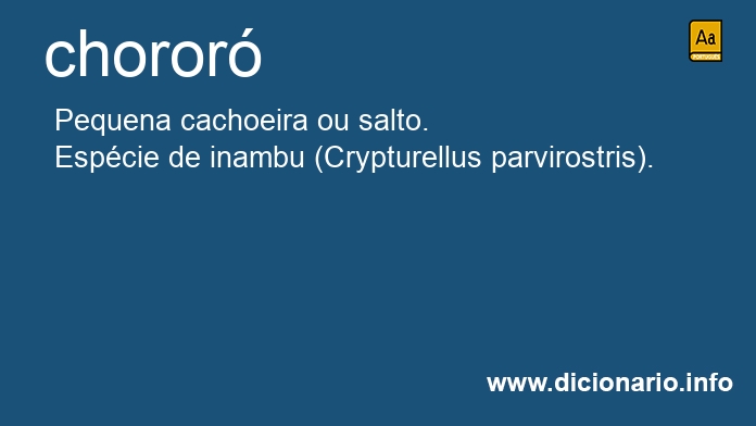 Significado de choror