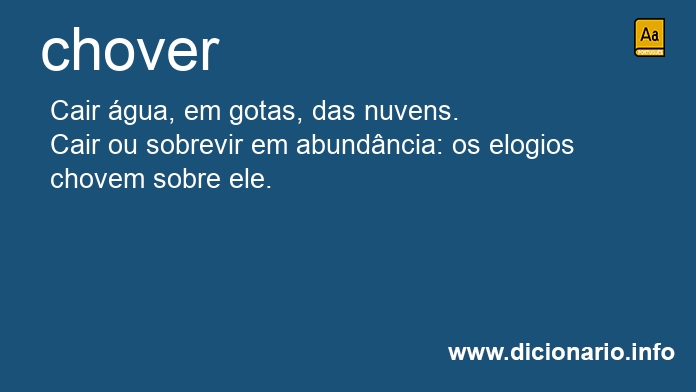 Significado de chovereis